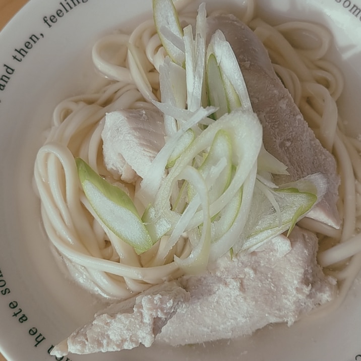 昆布出汁で✧︎*鶏うどん
